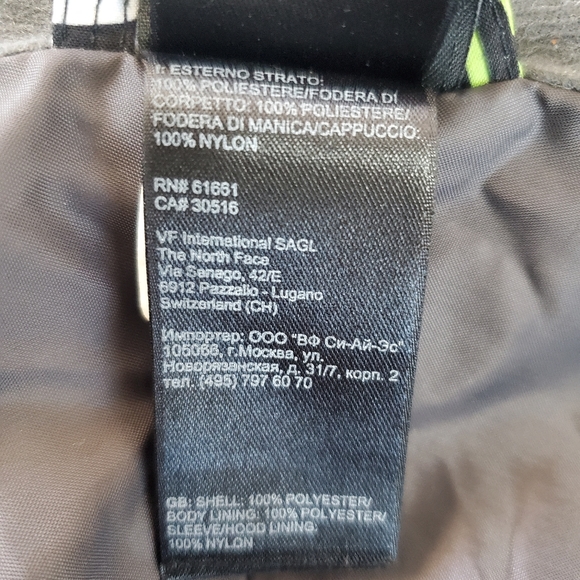 THE NORTH FACE Kids Zipline Rain Jacket Kids Black Multicolor Size Large - Picture 8 of 10